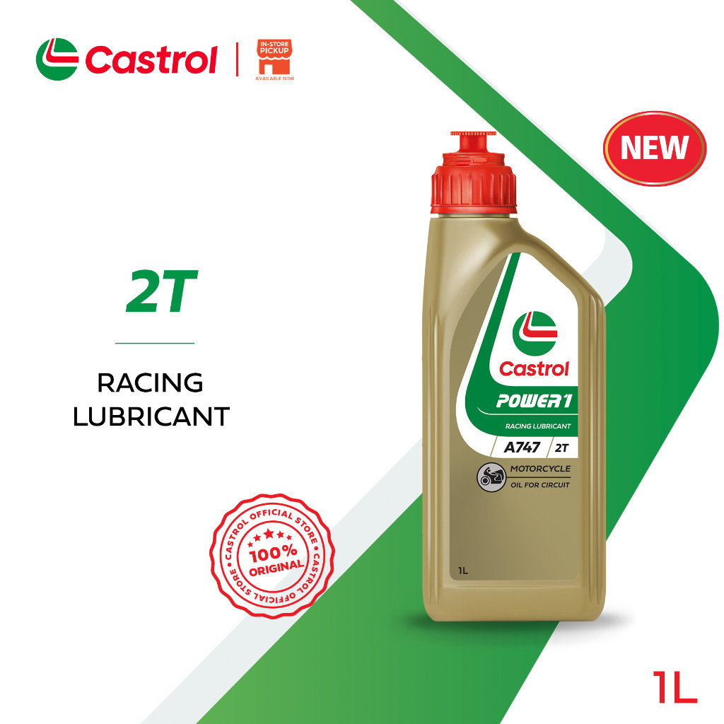 Castrol POWER1 RACING 2T Synthetic Engine Oil – 1 Liter, High-Performance 2-Stroke Lube