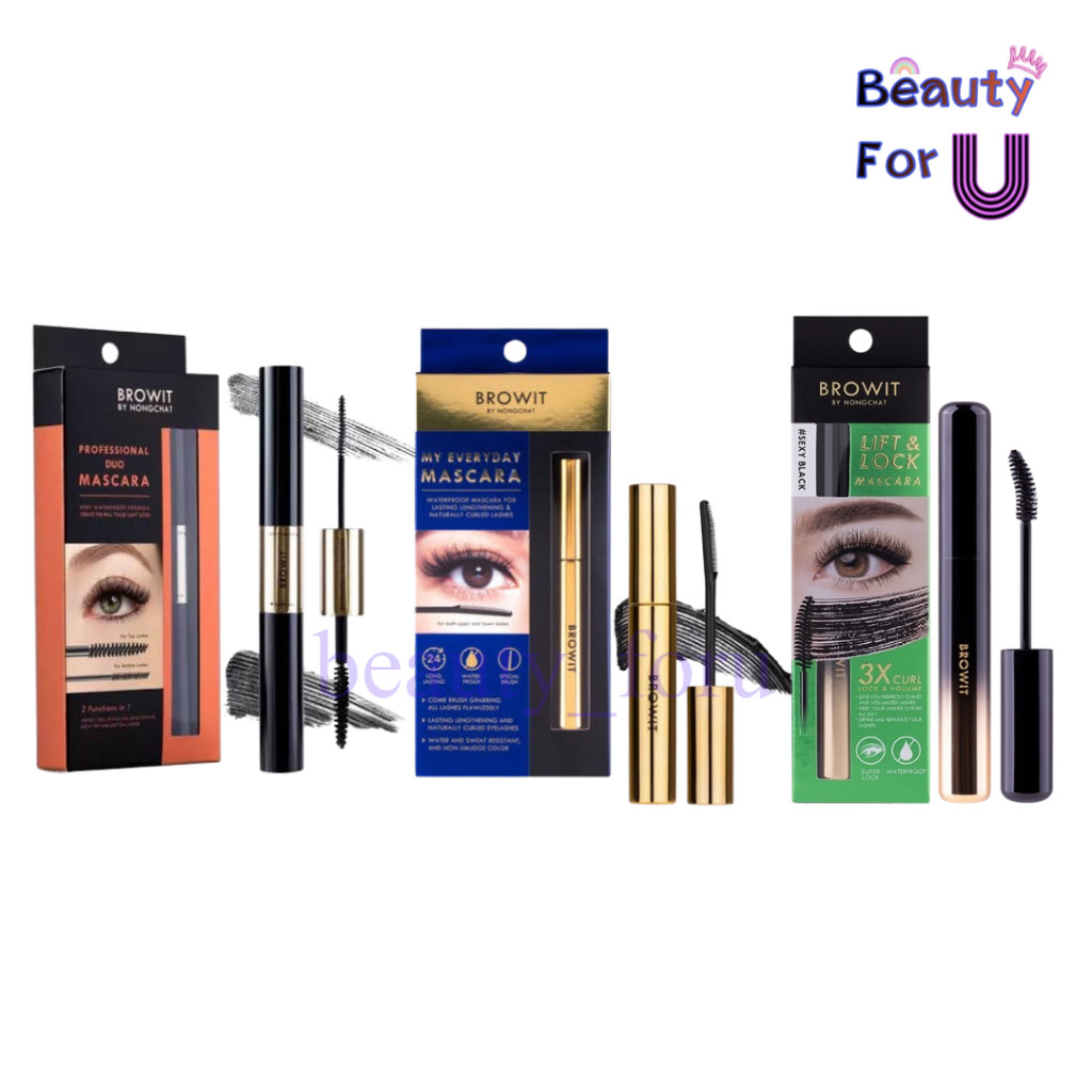 BROWIT PROFESSIONAL DUO 2 IN 1 MASCARA 4+4G SEXY BLACK JET Nongchat 1 ...