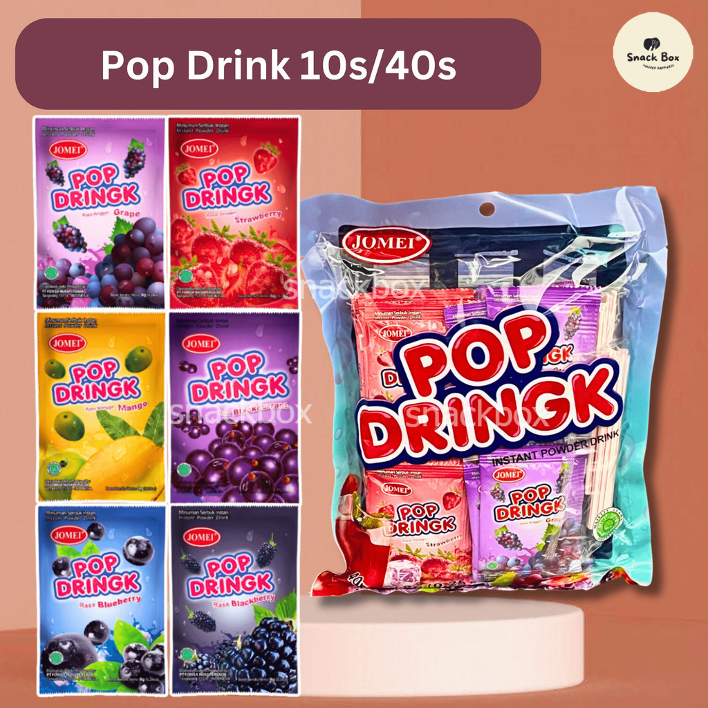 Jomei Pop Dringk Random Flavours Pop Drink Powder Drink 10s/40s Halal ...