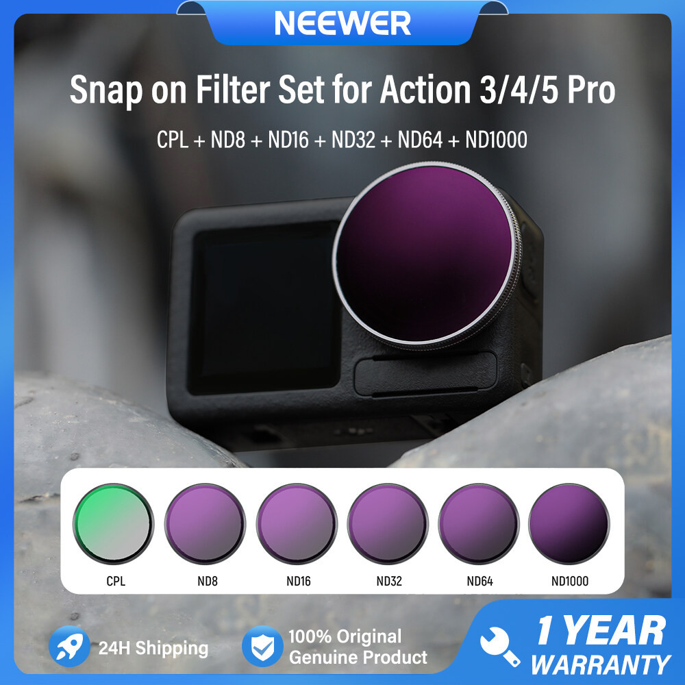 NEEWER Filters Set for DJI Osmo Action 3/4/5 Pro, CPL ND ND1000 ND/PL ...