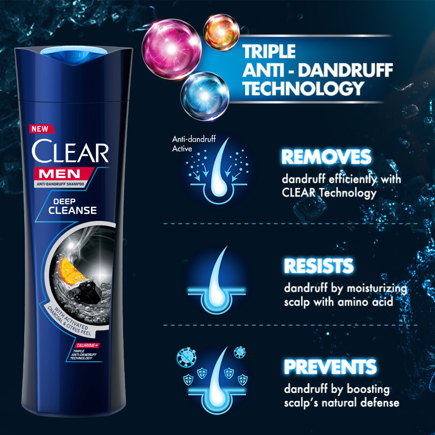 [ NEW 40% OFF] CLEAR MEN Deep Cleanse Anti-Dandruff Shampoo 315ml ...