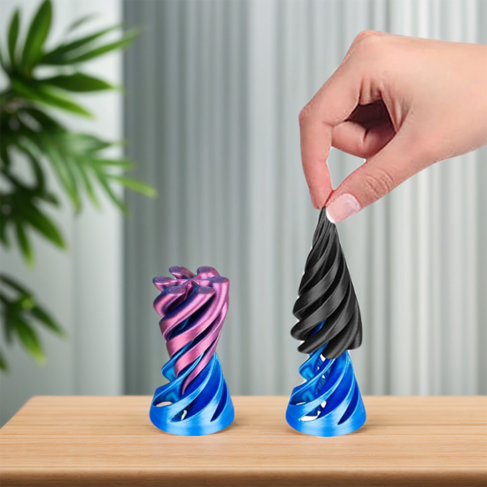 3D Printed Spiral Cone Toy Fidget Toy Mini Vortex Thread Illusion Pass ...