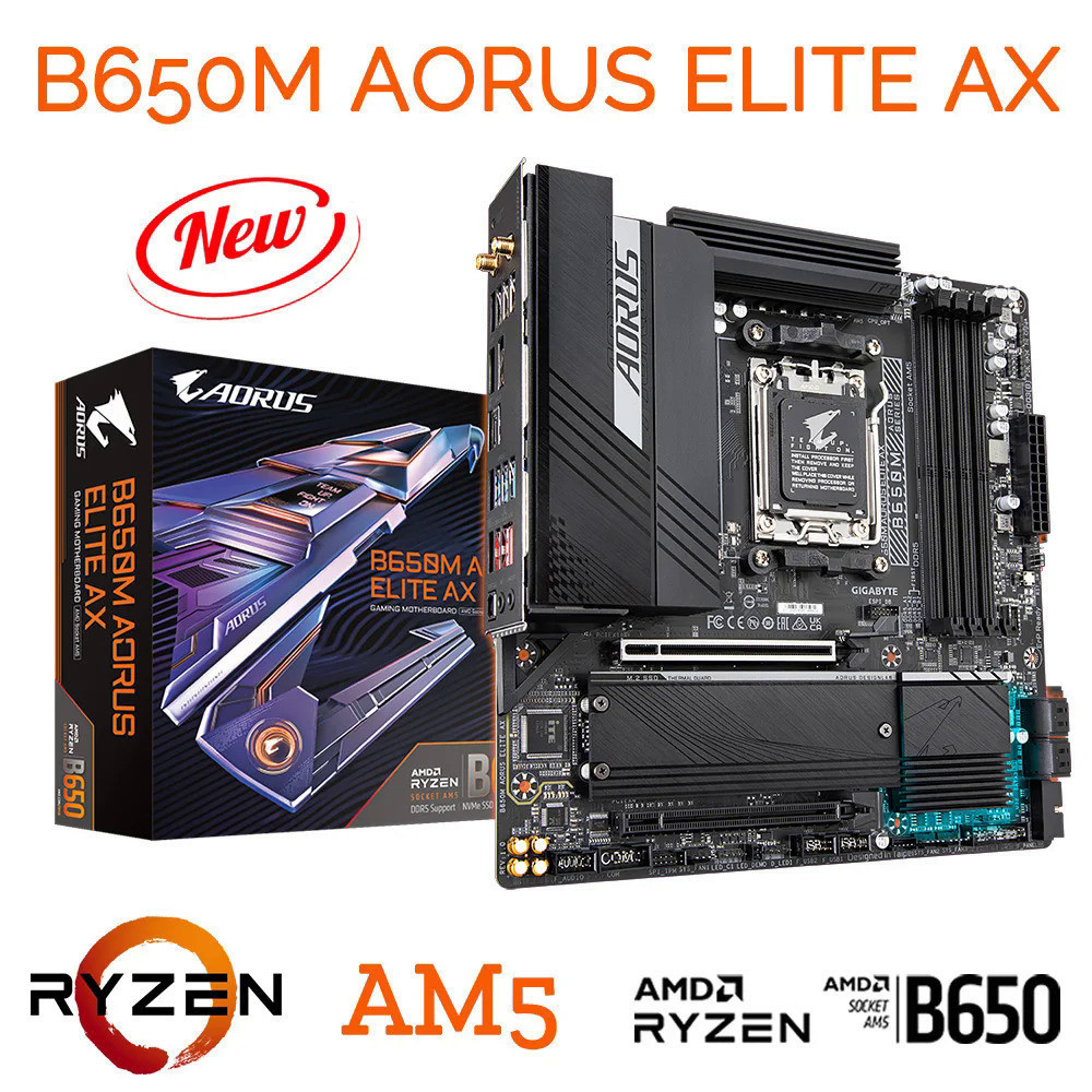 Gigabyte B M Aorus Elite Ax Dual Channel Am Slot Max Gb Ddr