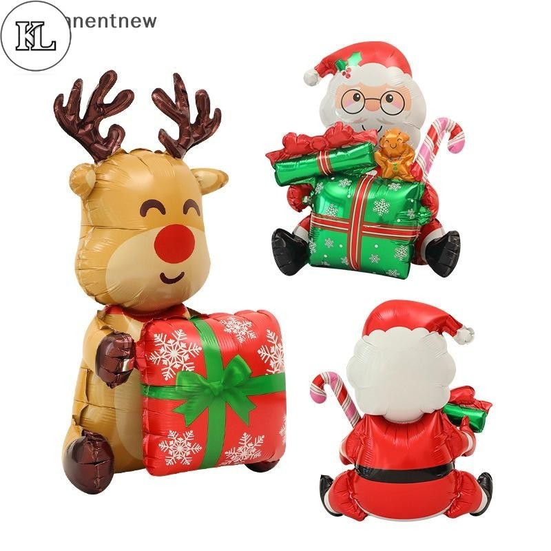 KL Christmas Themed Party Balloons Santa Claus Elk Helium Foil Balloon ...