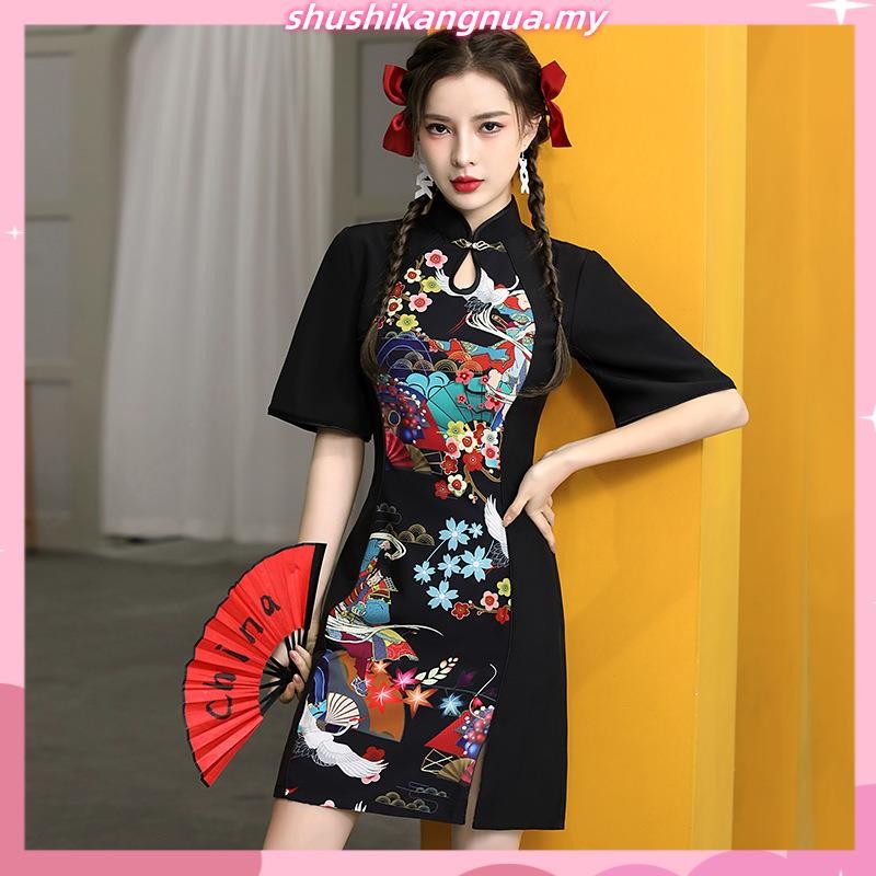 Cheongsam Dress 旗袍 qipao 中國風女裝 新年連衣裙 新年衣服女裝 新年連身裙 新年衣服女裝 旗袍改良連衣裙2024 新年 ...