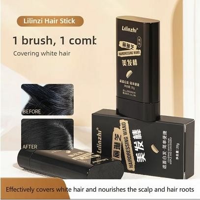 Tongkat Warna Rambut, Pakai Pakai, 1pc, Kelabu, Corak Air, Asli, Noda ...