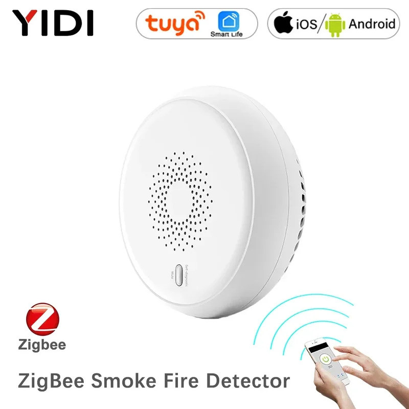 Zigbee Smart Smoke Fire Alarm Sensor Detector Home Security System ...