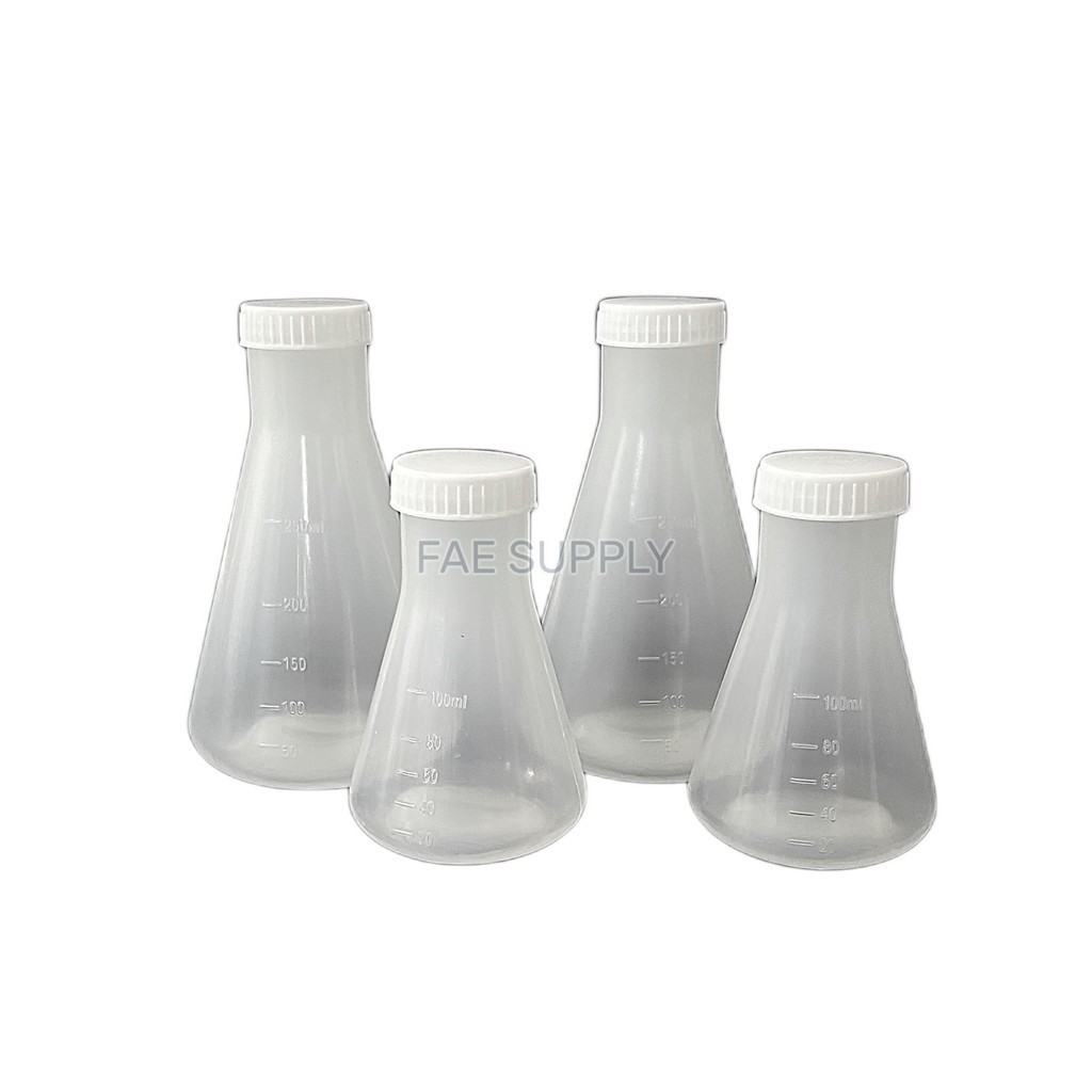 Plastic Conical Flask with Screw Cap 100mL 250mL 500mL Conical Bottom ...