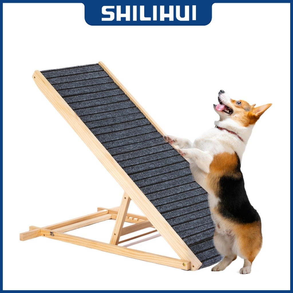 YEE Folding Dog Ramp Portable Large Dog Car Ramp Non-slip Carpet Wooden ...
