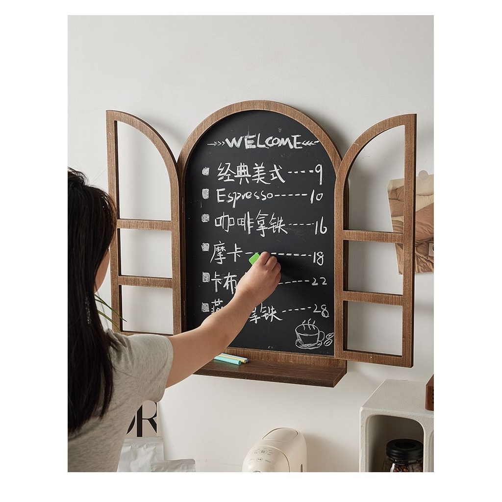Nordic ins Style Retro Simple Distressed Fake Window Blackboard Wall ...