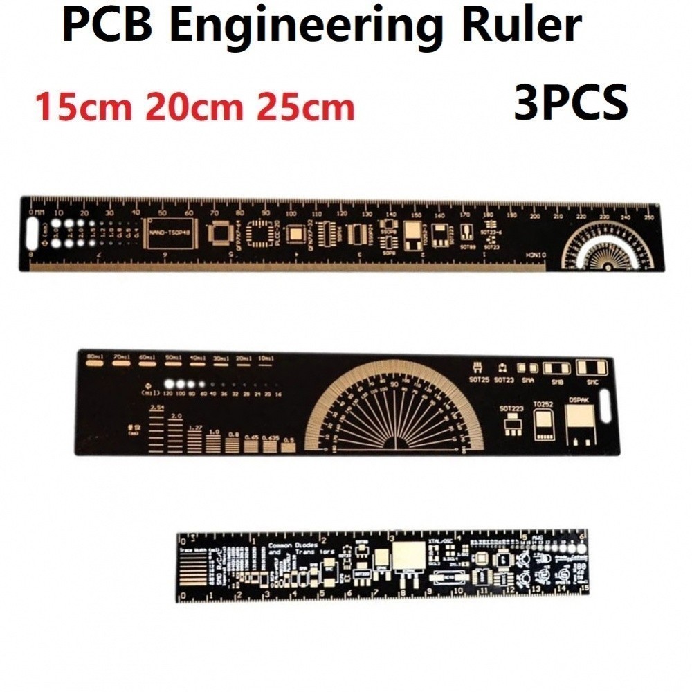 PCB Ruler 15/20/25cm For Electronic Engineers IC SMD Diode High Quality ...