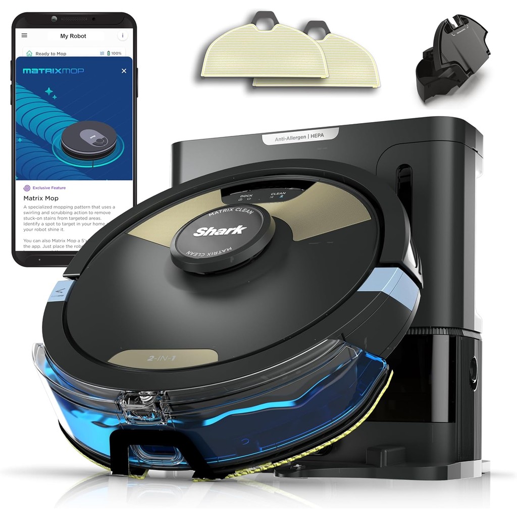 Shark Matrix Plus 2in1 Robot Vacuum & Mop with Sonic Mopping, Matrix ...