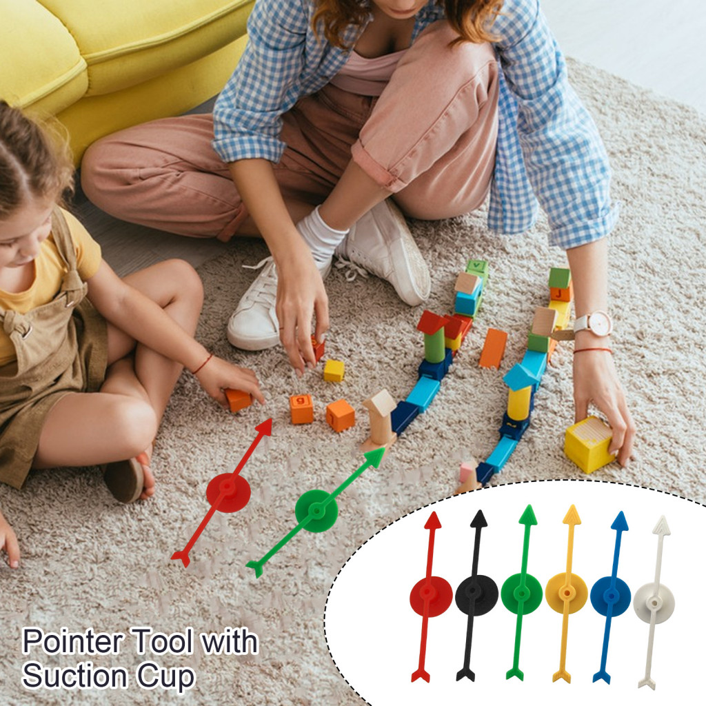 Party Classroom Activity Spinner Board 4-Piece Red Spinner Game Set With Suction Cup Board - Party & Classroom Activity Suction Spinners