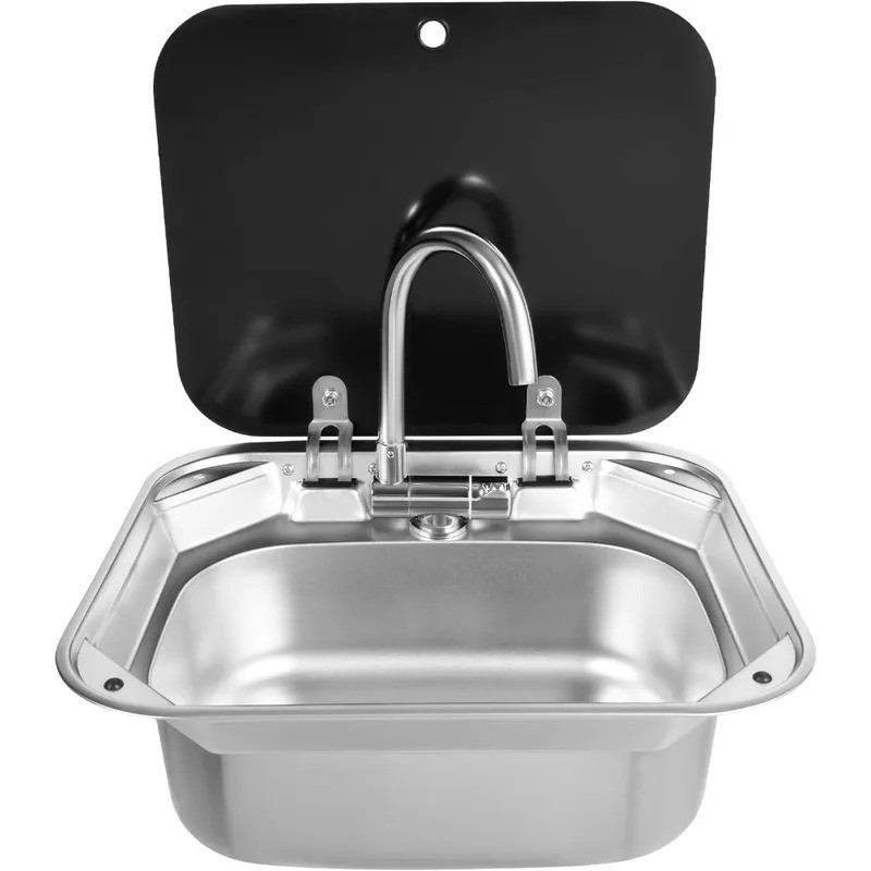 Caravan RV Sink, Stainless Steel Bar Boat Drop-In Hand Wash Basin Sink ...