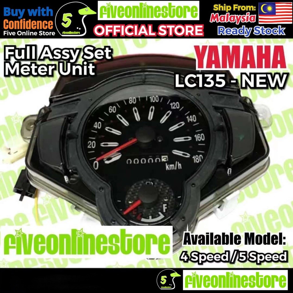 Yamaha LC135 4 SPEED / 5 SPEED Speedometer Meter Assy LC135 V2 V3 V4 V5 ...