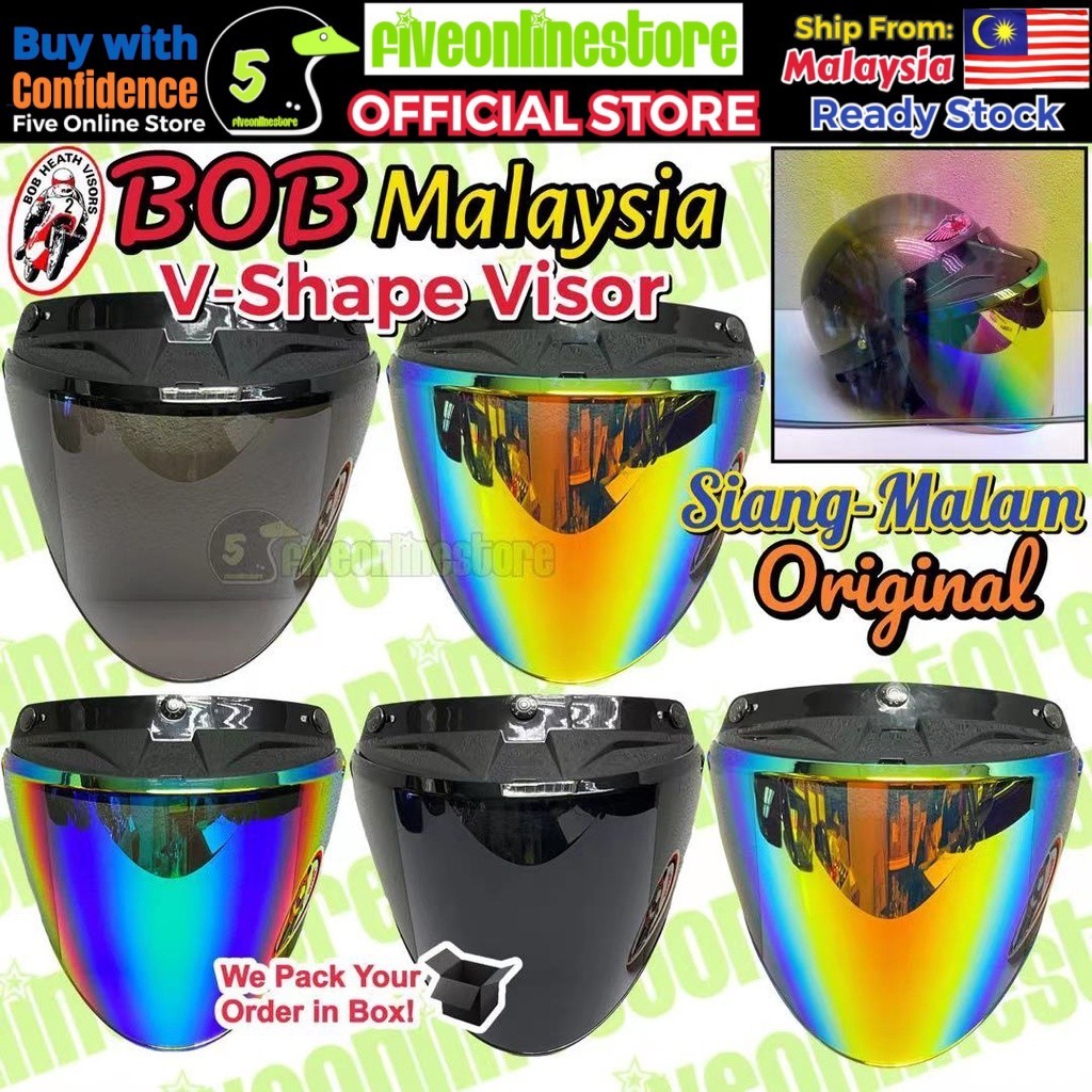 BOB Crystal Siang Malam / Bob Visor 3 Button V Shape Tajam ORIGINAL ...