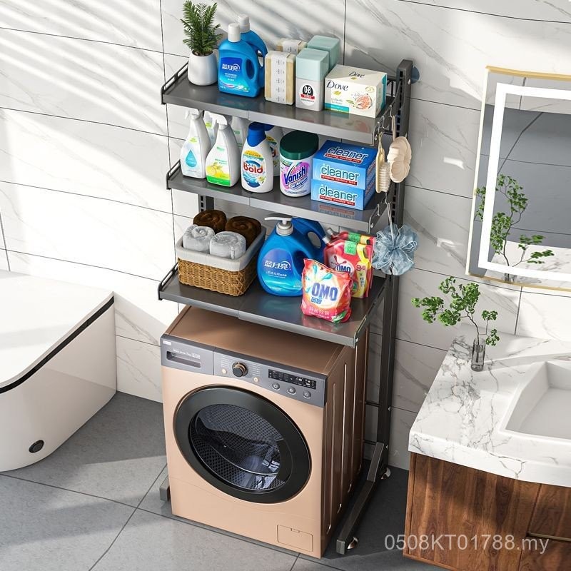 Storage Storage Rack Washing Machine Balcony Telescopic Rack Top Toilet ...