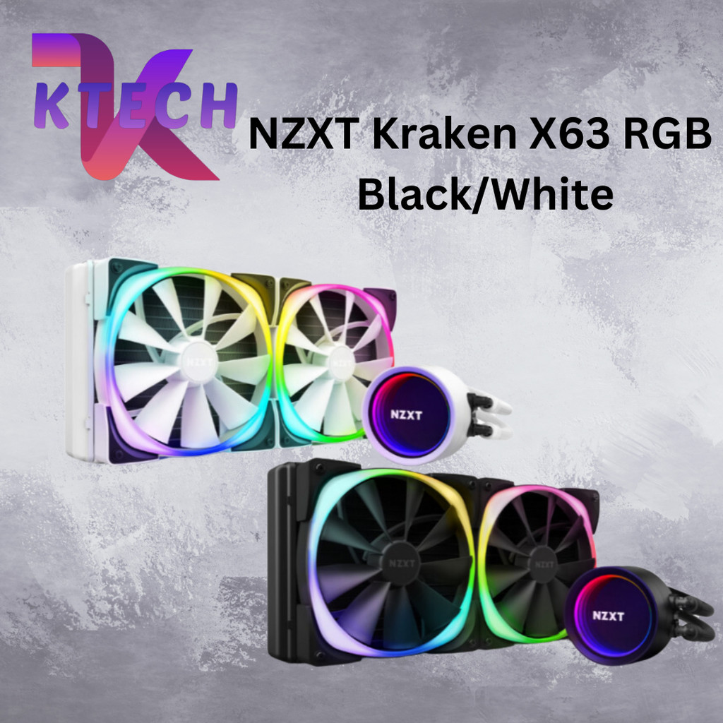 NZXT Kraken X63 RGB - AIO Liquid CPU Cooler White/Black radiator cooler ...