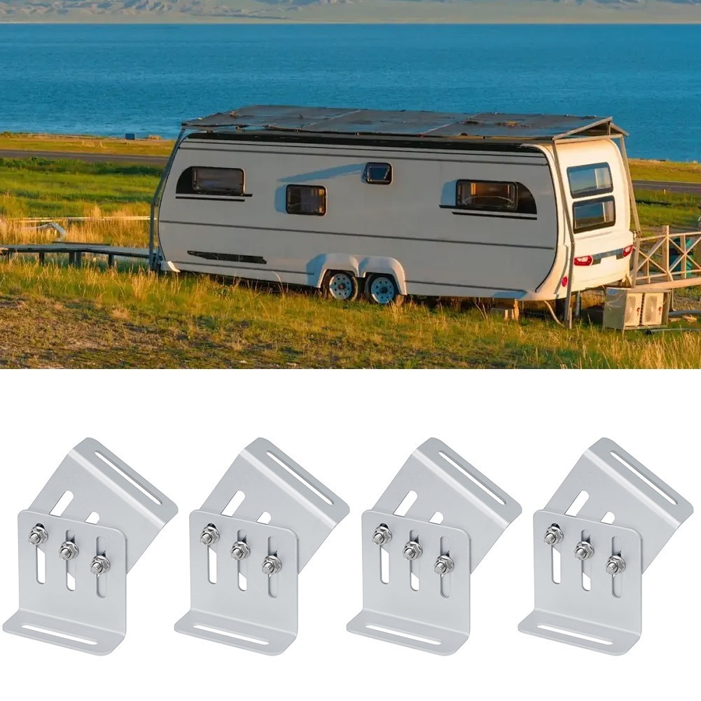 Adjustable Solar Panel Tilt Mount Bracket Kit, Z Shape Aluminum Solar ...