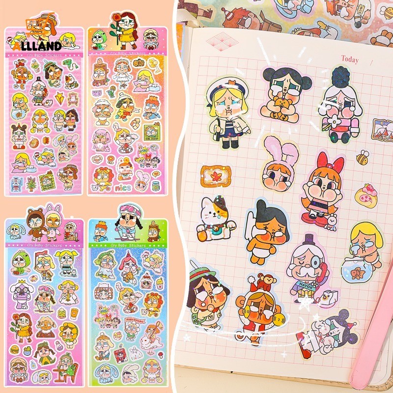 9 Sheets/ Set Cartoon Crybaby Stickers - Cute Anime Dolls Water Bottle ...