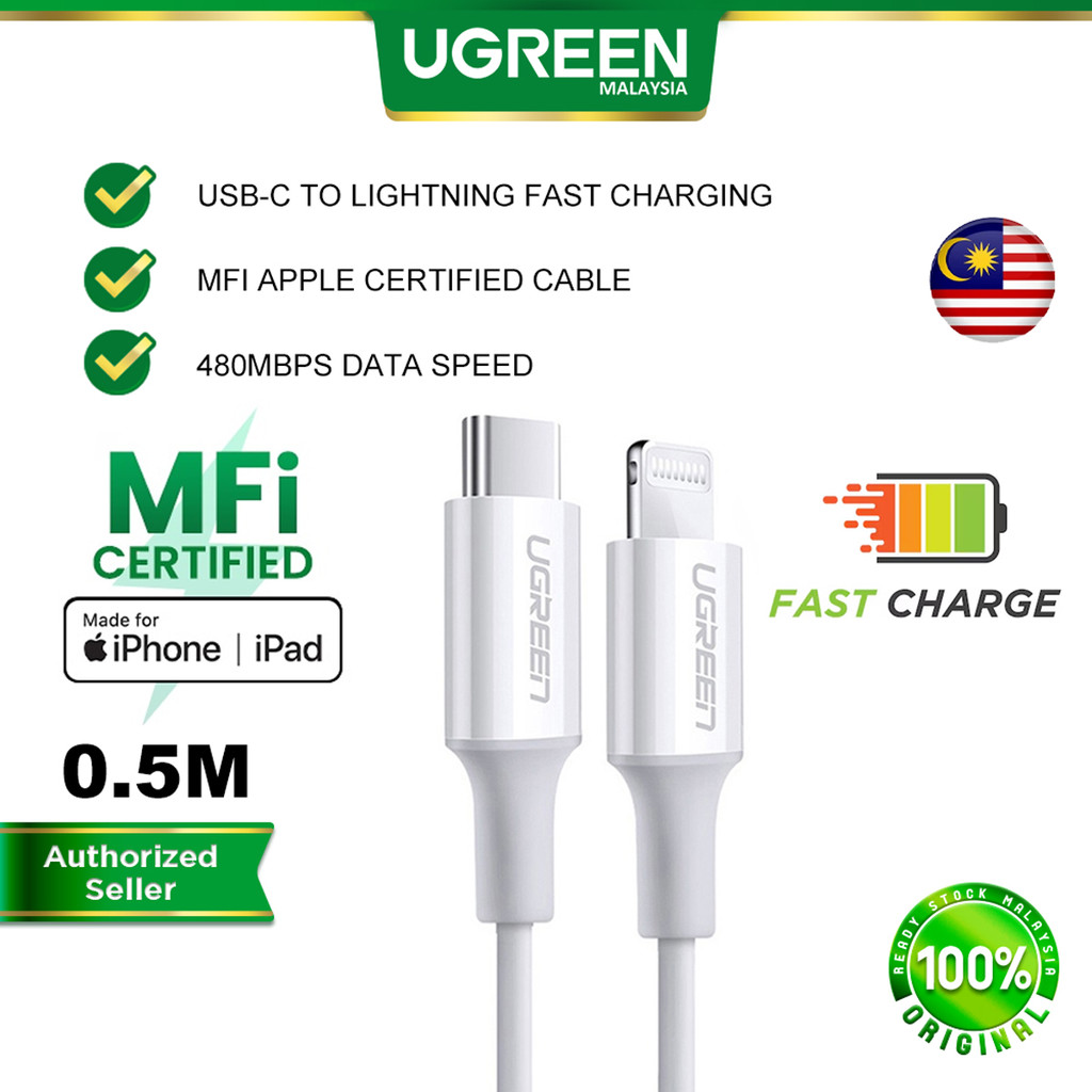 Mfi Apple 11 Support Fast Charging UGREEN MFi USB C To Lightning