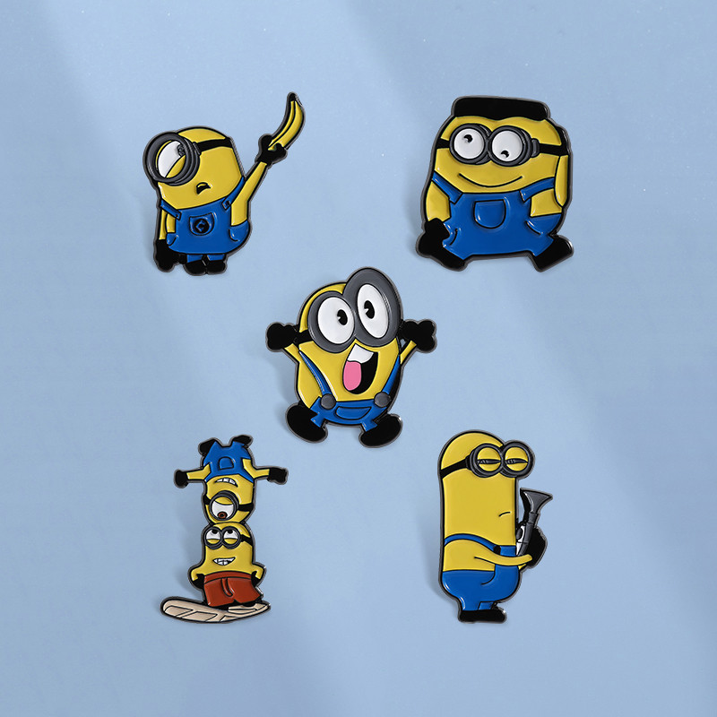 Funny Cat Minions Enamel Pin Anime Movie Brooch Pins Badges Accessories ...