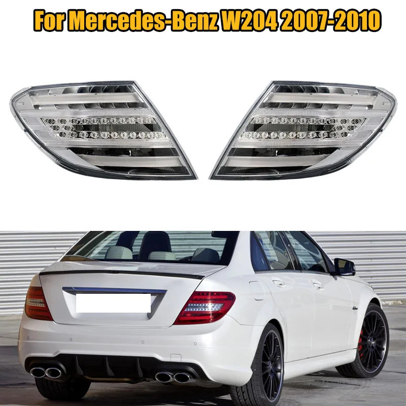 1 Pair Clear Lens Led Tail Lights Tail Light with Driving Brake ...