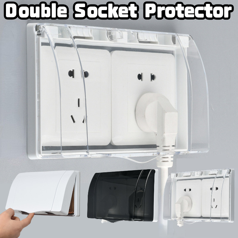 Transparent Switch Cover PVC Socket Waterproof Resistance Protector ...
