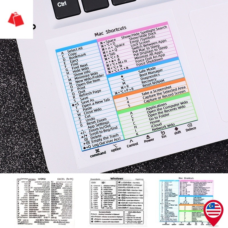 thumbnail image 2 of Blank Transparent Shortcuts Label Decal For Keyboard Self 2 of 13