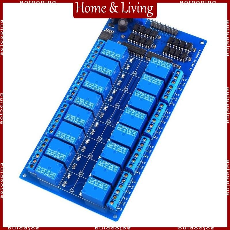 AOTO 16 Channel Relays Module LM2596 Power for Intelligent Home ...