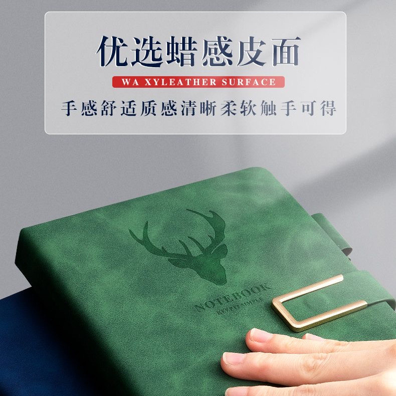 Notebook Super Thick College Student a5 Leather Surface Business ...