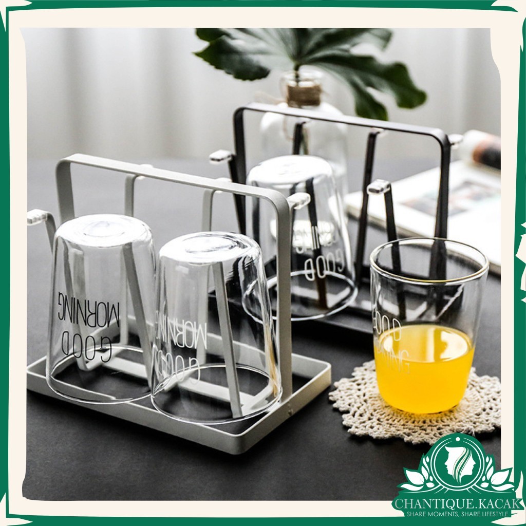 CK IRON Drink Cup or Mug Holder Rack for Water Coffee Gelas Cawan ...