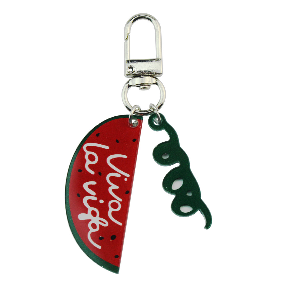 South Korean Drama TV Series Shining Twinkling Watermelon Keychain Unisex  Viva la vida Acrylic Pendant Key Ring Accessories Gift