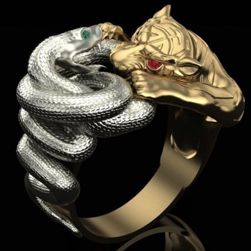 Retro Collection Ring/Snake Tiger Battle Ring | Shopee Malaysia