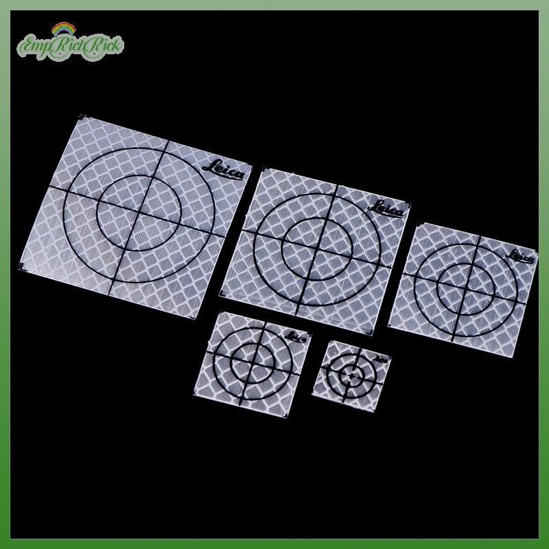 RANRAO 100PCS 20/30/40/50/60mm Stazione Totale Riflettore Riflettore Argento Riflettore Riflettente Target Nastro Riflettente Ampiamente Usato In Enginee
