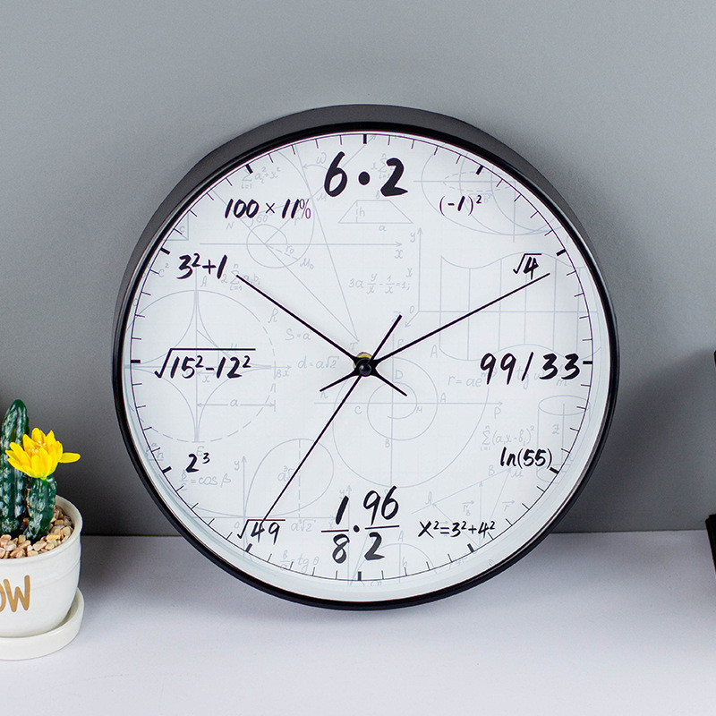 Law Function Table Modern Minimalist Clock Mathematics Formula Quartz ...
