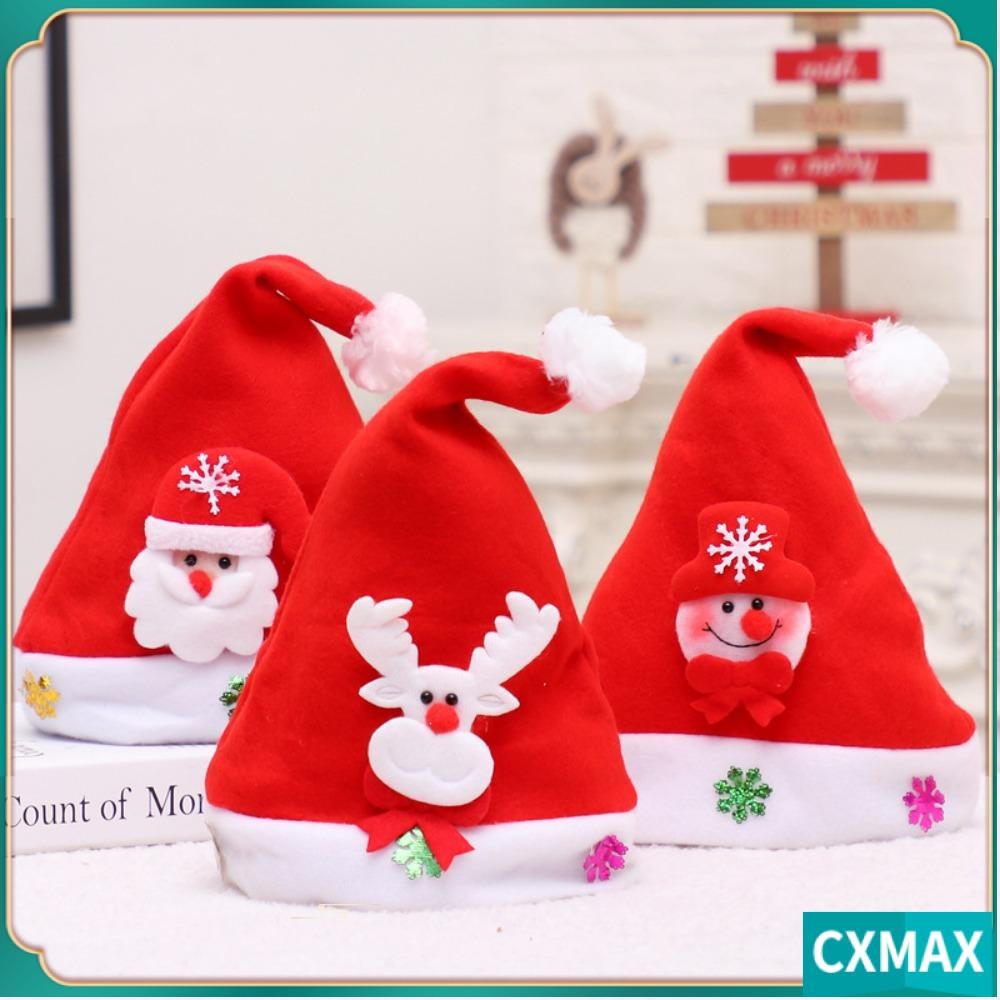 CVMAX Santa Claus Cap, Elk Festive Supply Christmas LED Hat, Cute ...