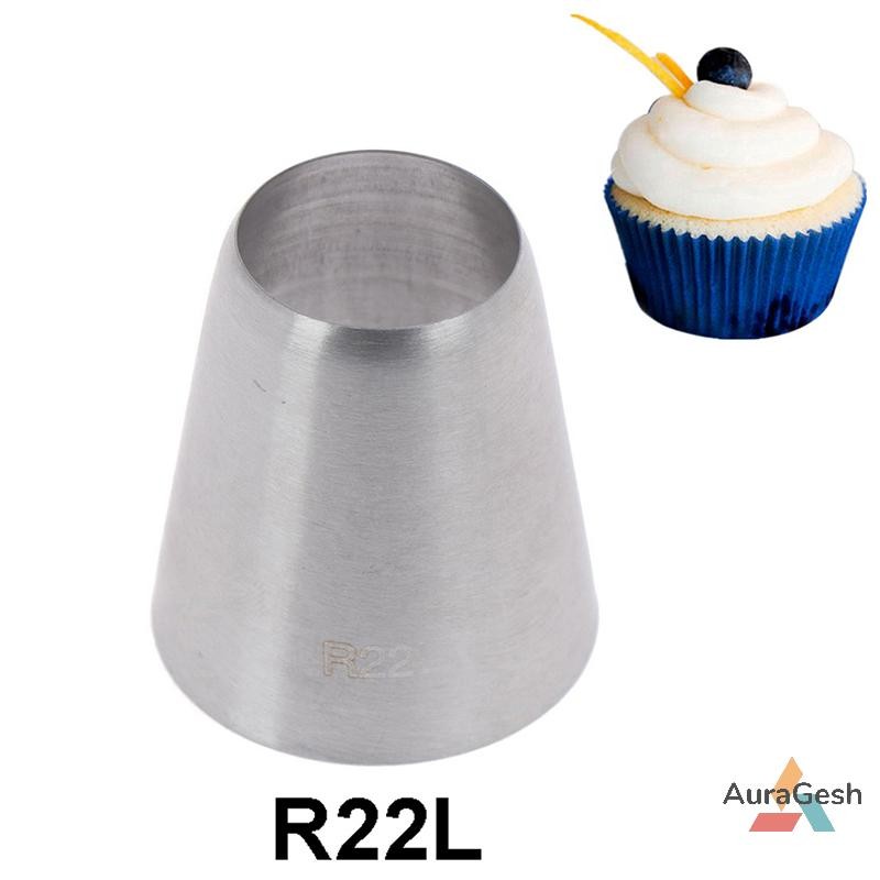 [AuraGesh] R22L Round Piping Tip Decorag Nozzle Pastry Tips Fondant ...