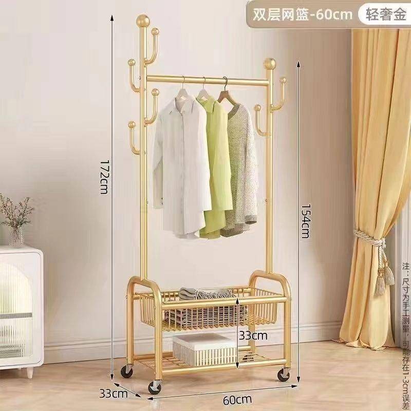 Simple coat rack bedroom floor hangers room can move light luxury ...