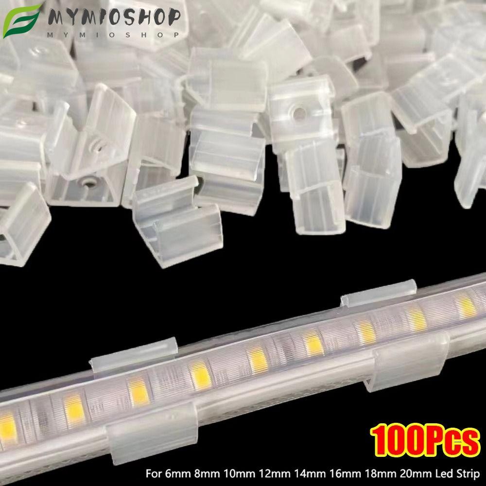 MIOSHOP 100Pcs Light Mounting Buckle, 220V Flexible COB Plastic LED ...