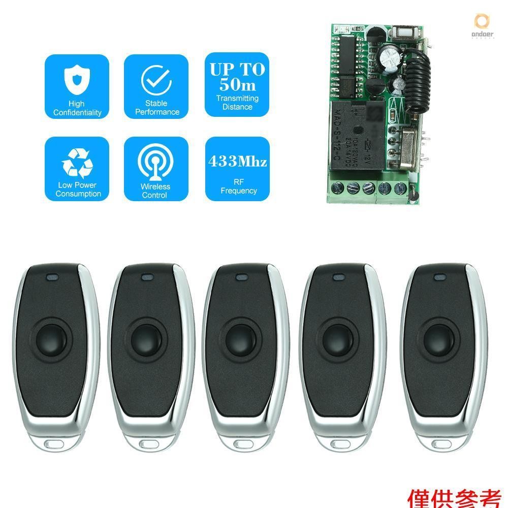 433Mhz DC 12V Universal RF Remote Control Switch Relay Receiver Module ...