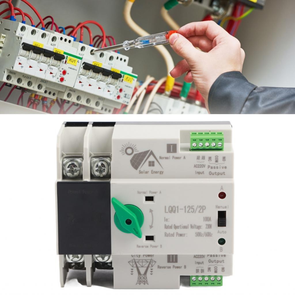 Haapeury Dual Power Automatic Transfer Switch 2P Millisecond Circuit ...