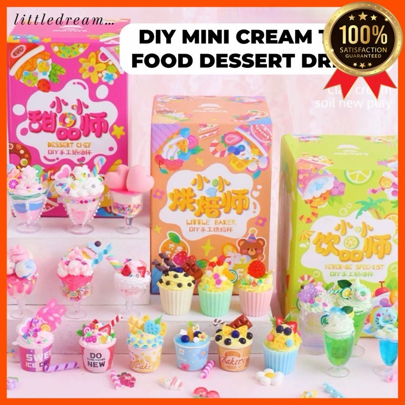 DIY Miniature Toy Craft Food Milk Tea Cup Cakes Snacks Dessert Drinks ...
