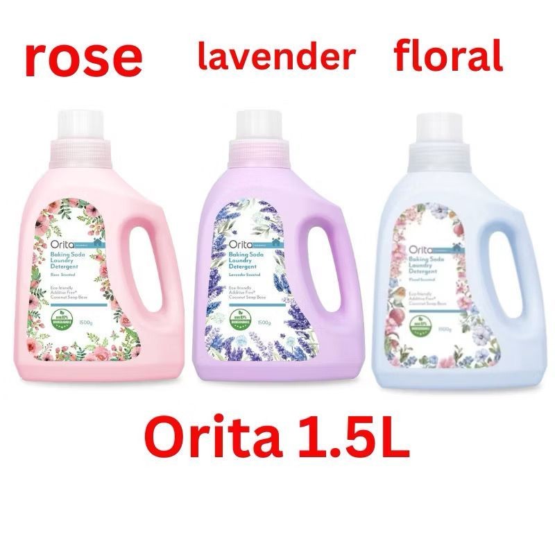 ORITA Baking Soda Liquid Detergent 1500g Rose Lavender Flora standard ...