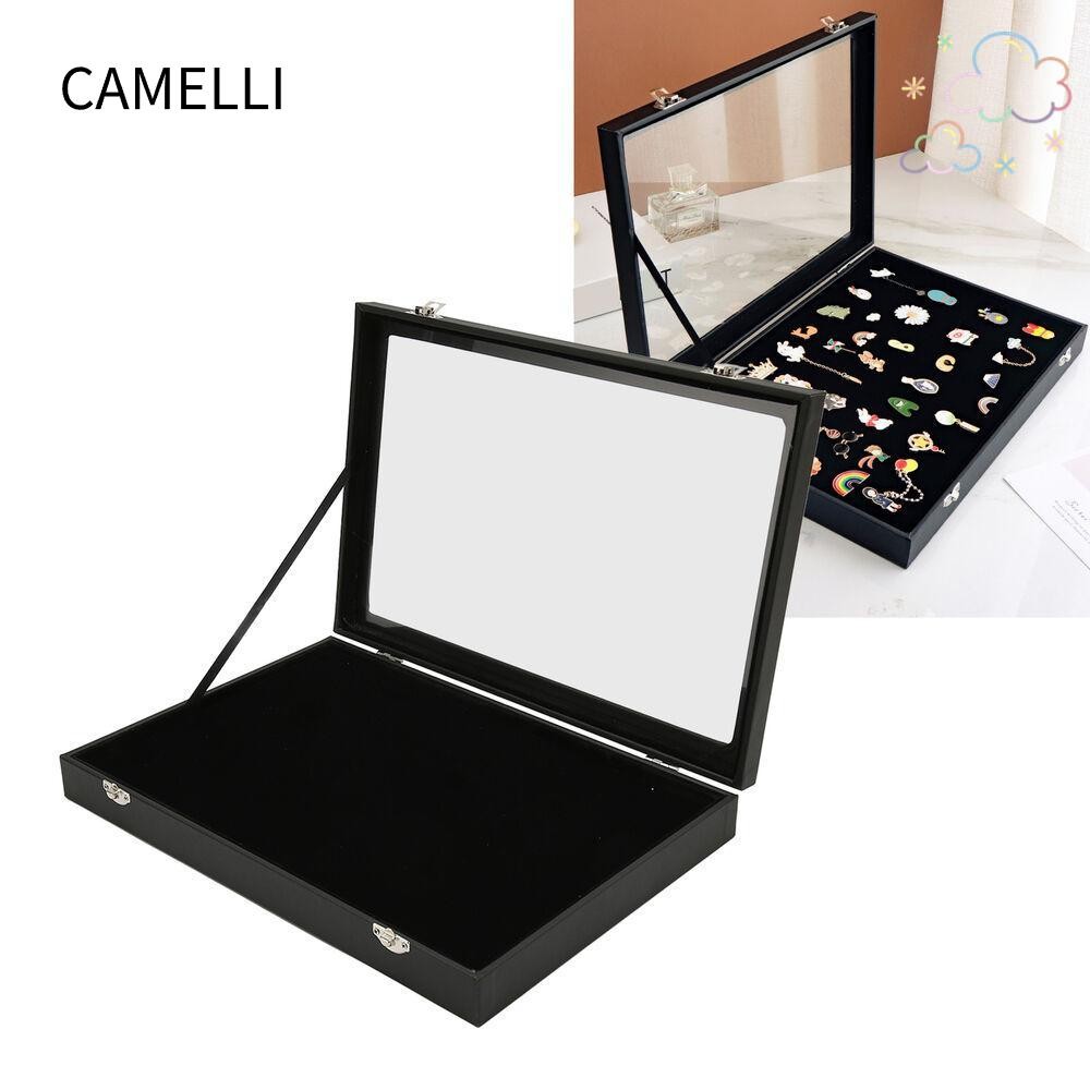 CAMELLI Medal Display Pu Leather Exhibition Storage Empty Disk Chest ...