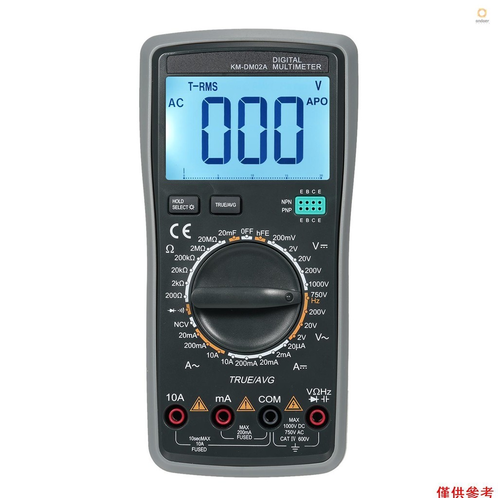 Ado)KM-DM02A Smart Digital Multimeter Auto Range 2000 Counts NCV ...