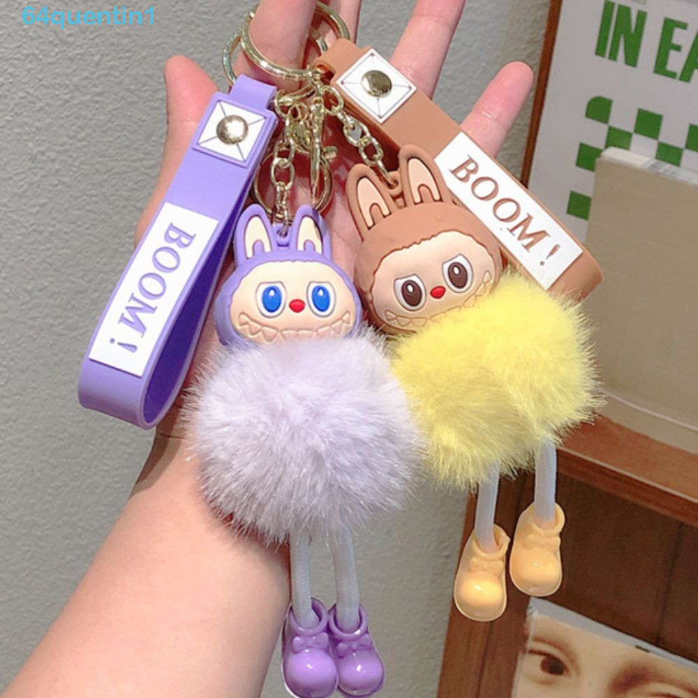 QUENTIN1 Labubu PVC Pendant, Plush Shoes Labubu Doll Keychain, Labubu ...