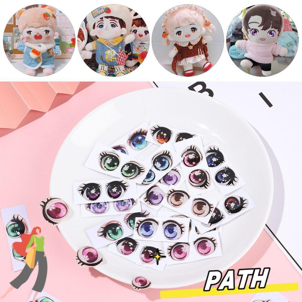 PA-HOME 5 Pair Anime Figurine Doll Multi styles Glass crystal Long ...