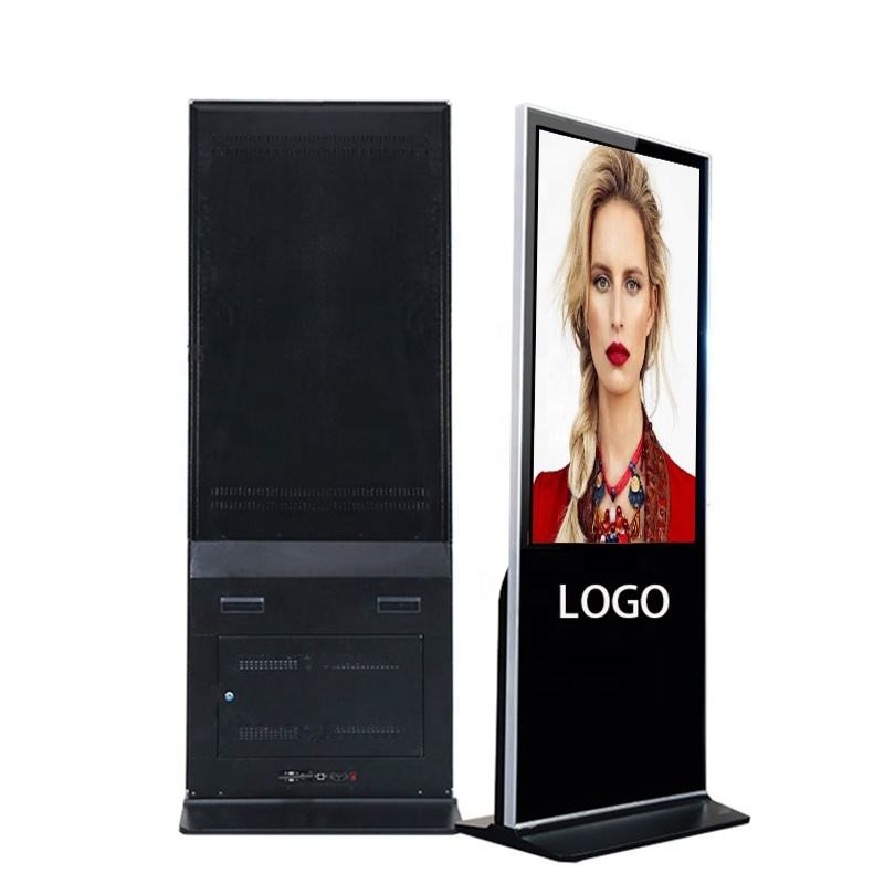 Floor Standing Vertical Tv Touch Screen Kiosk 4k Indoor Advertising ...