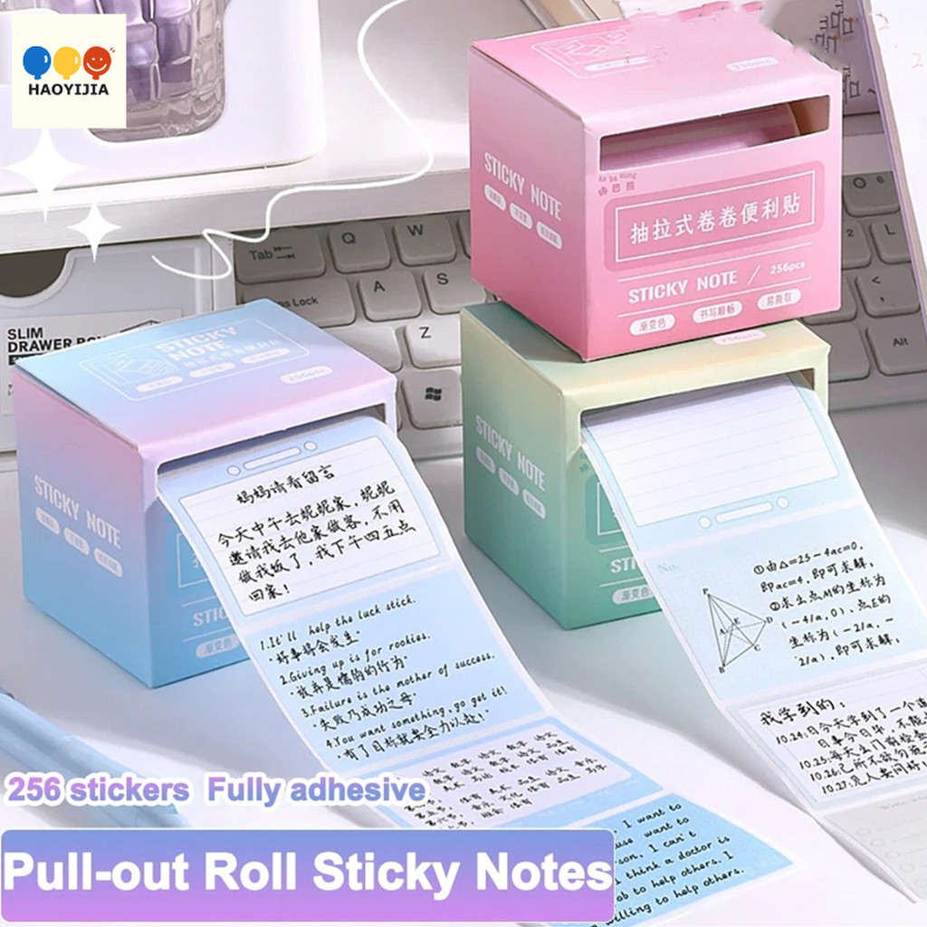 256Pcs Creative Sticky Notes Set Large Capacity Pull-Out Memo Paper DIY ...